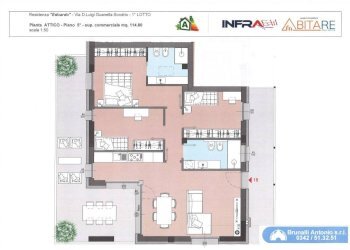 Planimetria - Attico via Don Guanella, Sondrio - foto 1