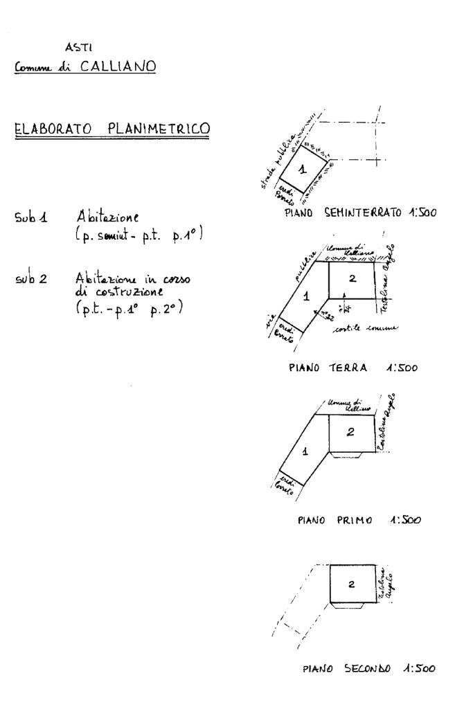 Semi-detached house Via Umberto I, Calliano - floor plans 1