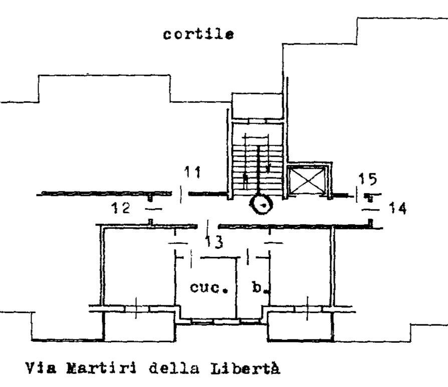 Three-room apartment via Martiri della Libertà, Incisa Scapaccino - floor plans 1