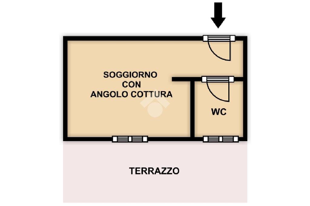 One-room apartment Via Pian dei Rossi, Bergeggi - floor plans 1