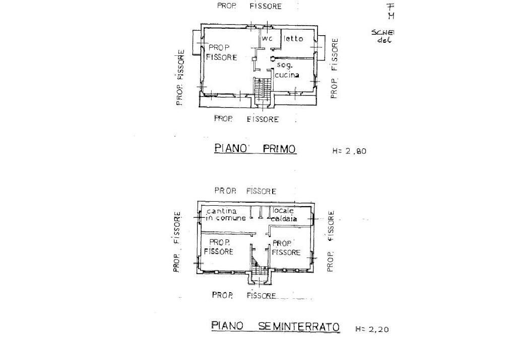 Two-room apartment Borgata Pra Fieul Borgata Pra Fieul, Giaveno - floor plans 1