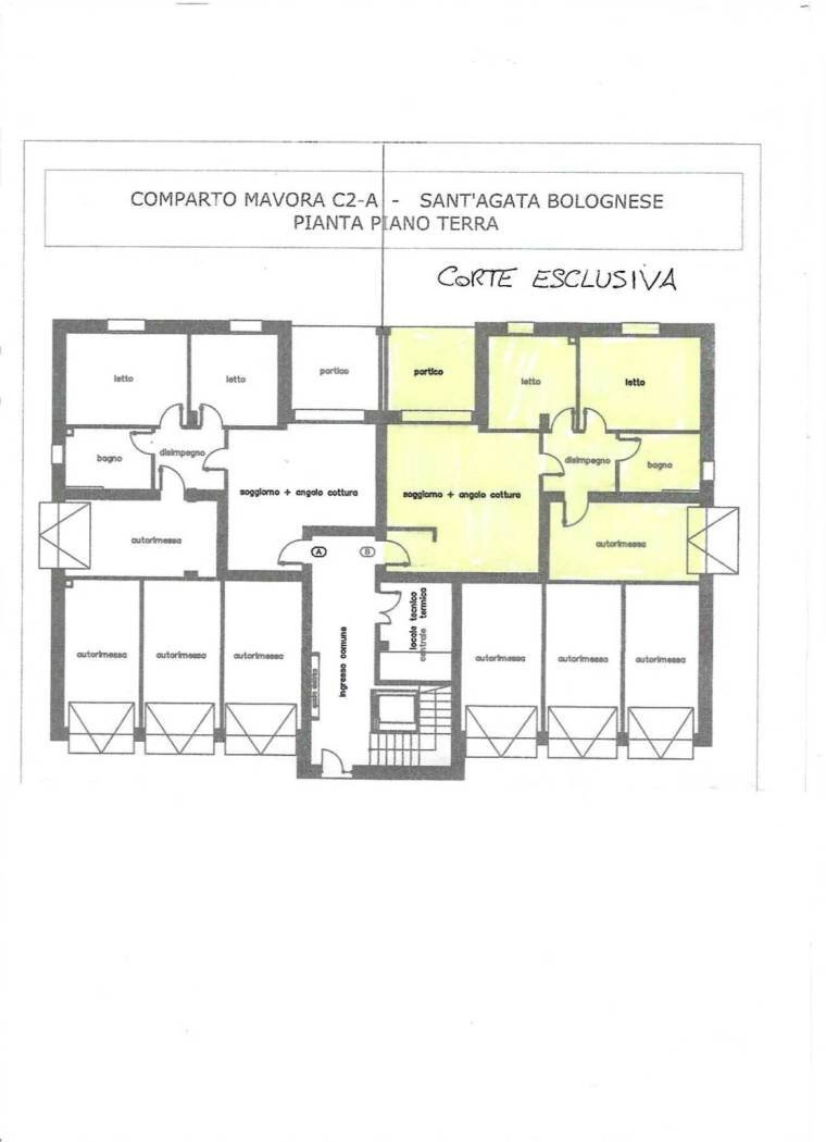 Trilocale Sant'Agata Bolognese - planimetria 1