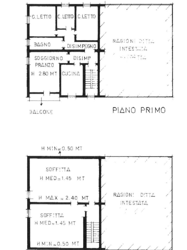 Portion of a house Via Della Repubblica, Cavriago - floor plans 1