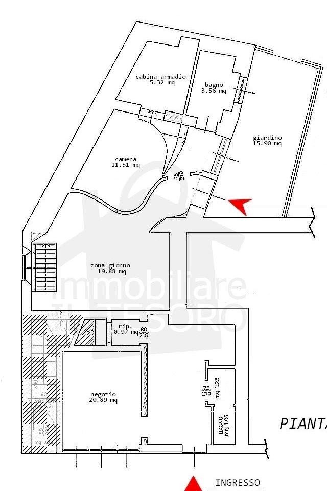 Bilocale via Ca' Chiarzi, Coriano - planimetria 1