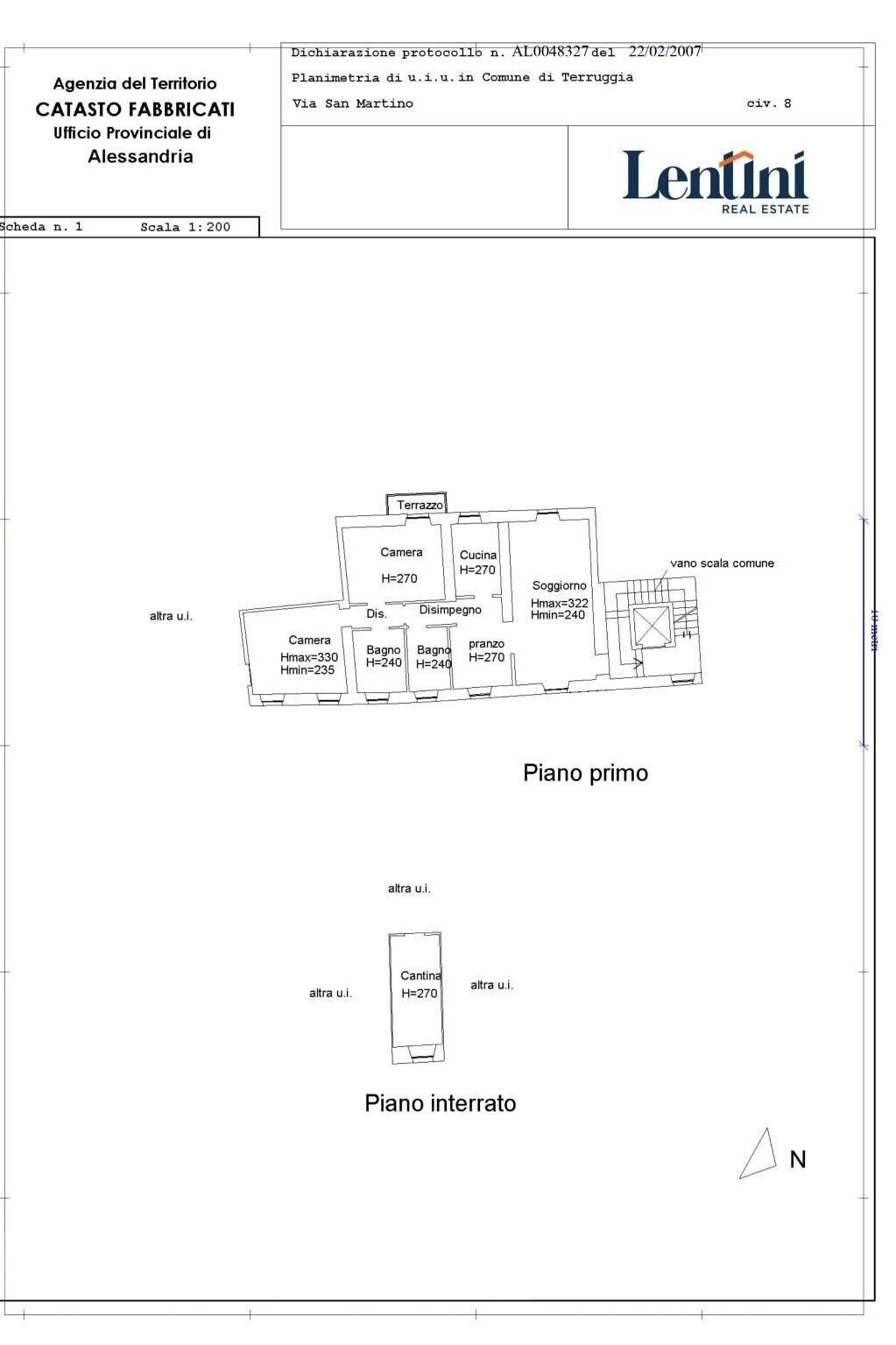 Quadrilocale via San Martino, 8, Terruggia - planimetria 1