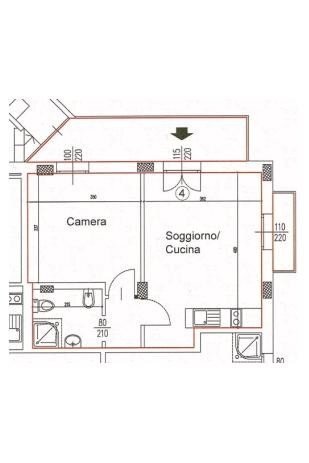 Two-room apartment via Giuseppe Francesco Medail, 39, Bardonecchia - floor plans 1