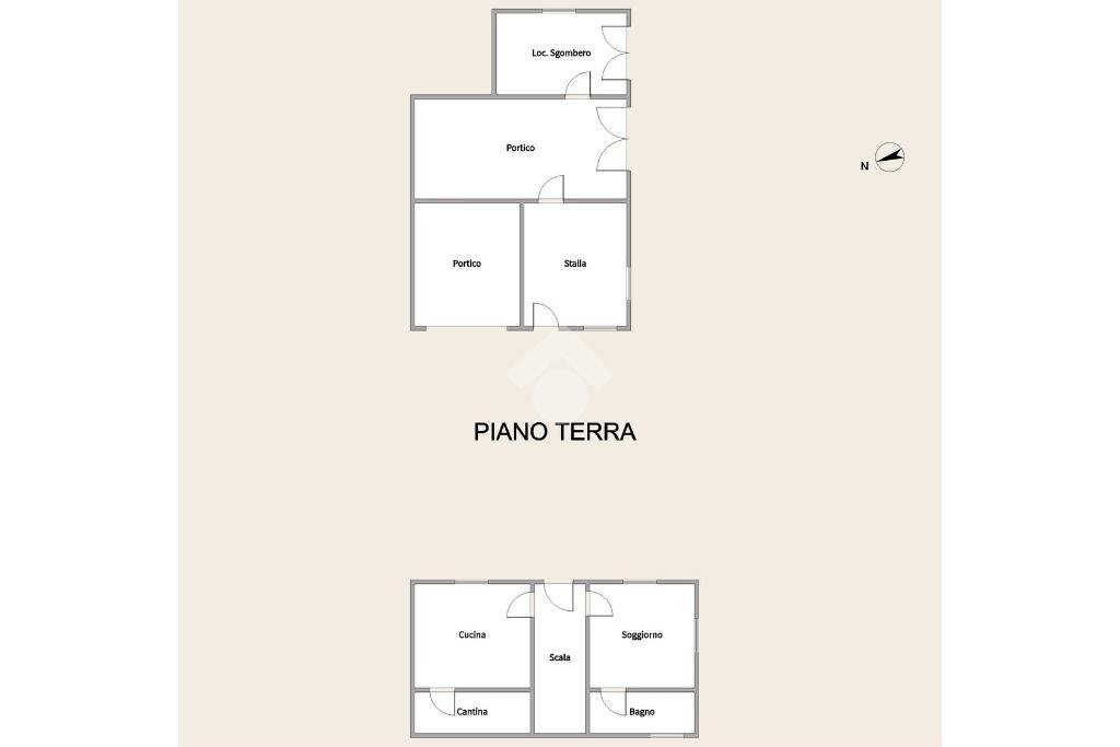 Semi-detached house Str. S. Anna, Costigliole d'Asti - floor plans 1