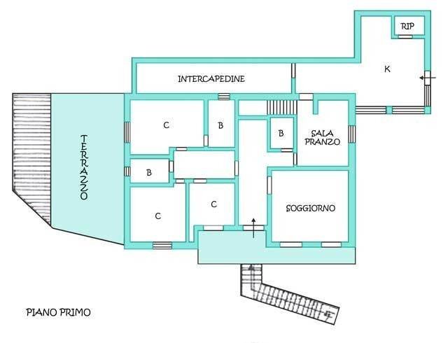 Villa strada Ciaixe, 52, Camporosso - planimetria 1