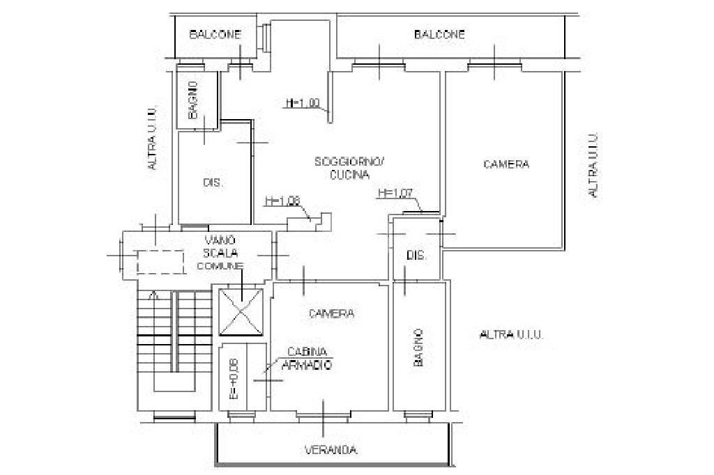 Four-room apartment Via Cumiana, Piossasco - floor plans 1
