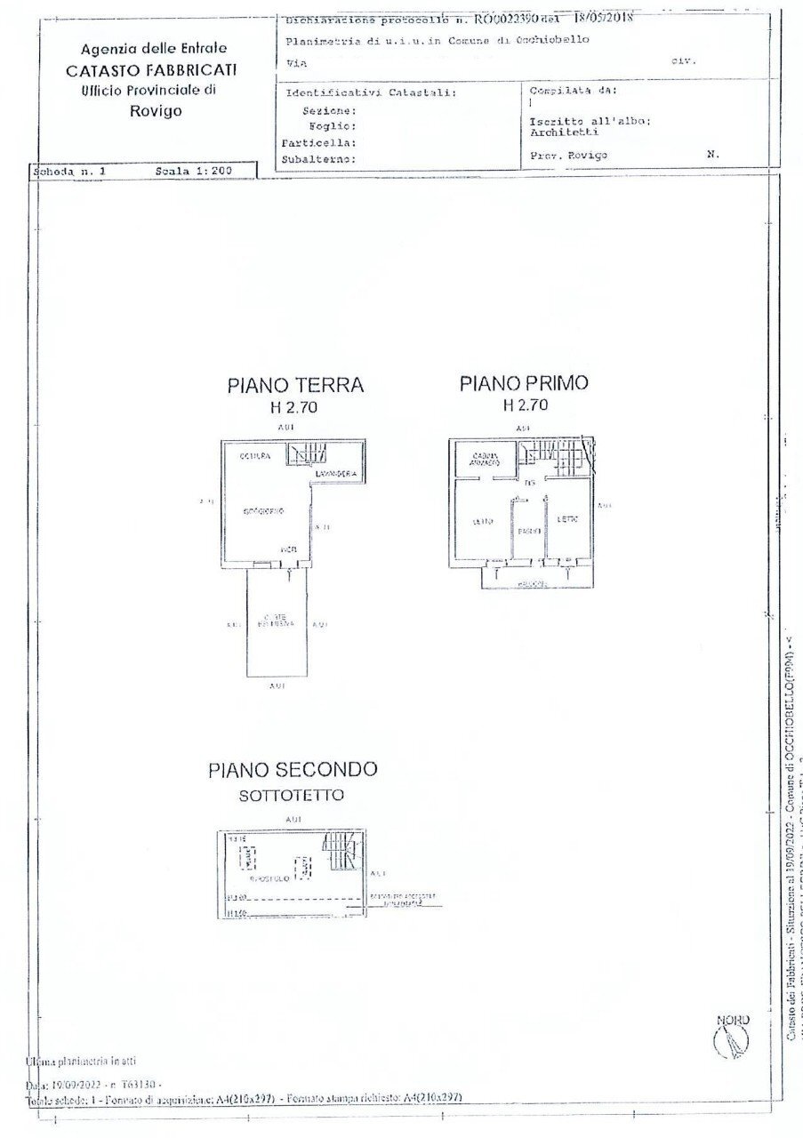 Terraced Villa Occhiobello - floor plans 1