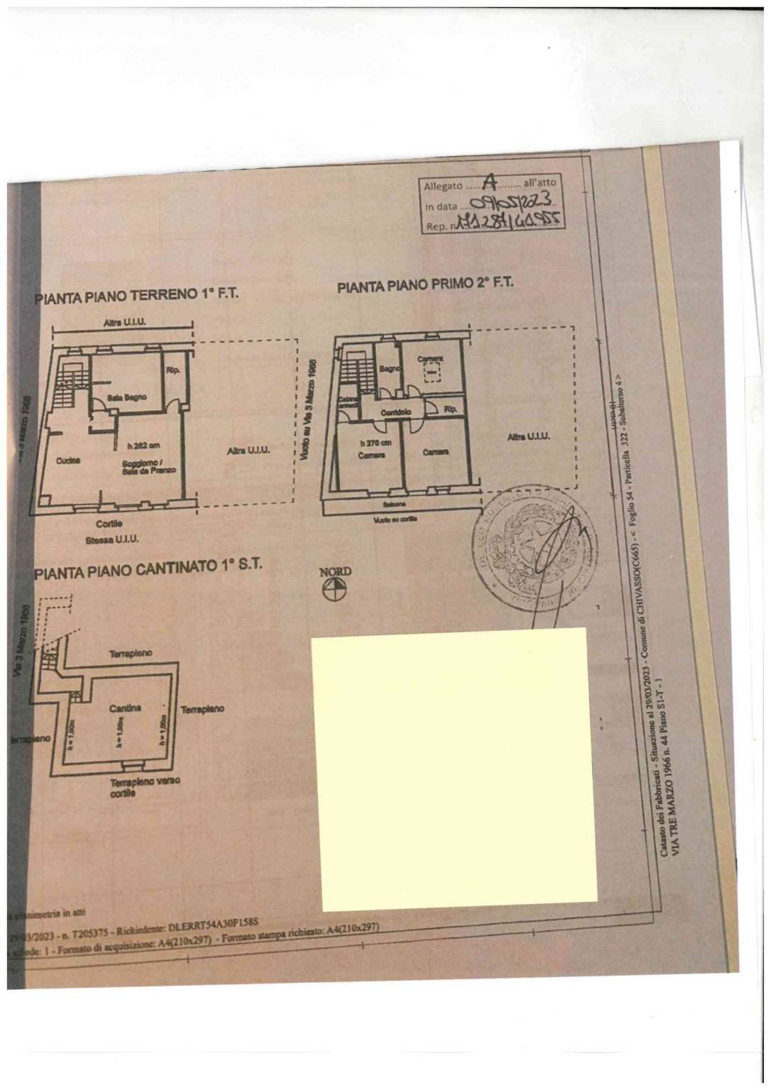 Casa indipendente via 3 Marzo 1966, Chivasso - planimetria 1
