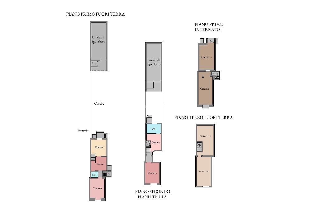Semi-detached house Via Dante Alighieri, Castelnuovo Scrivia - floor plans 1