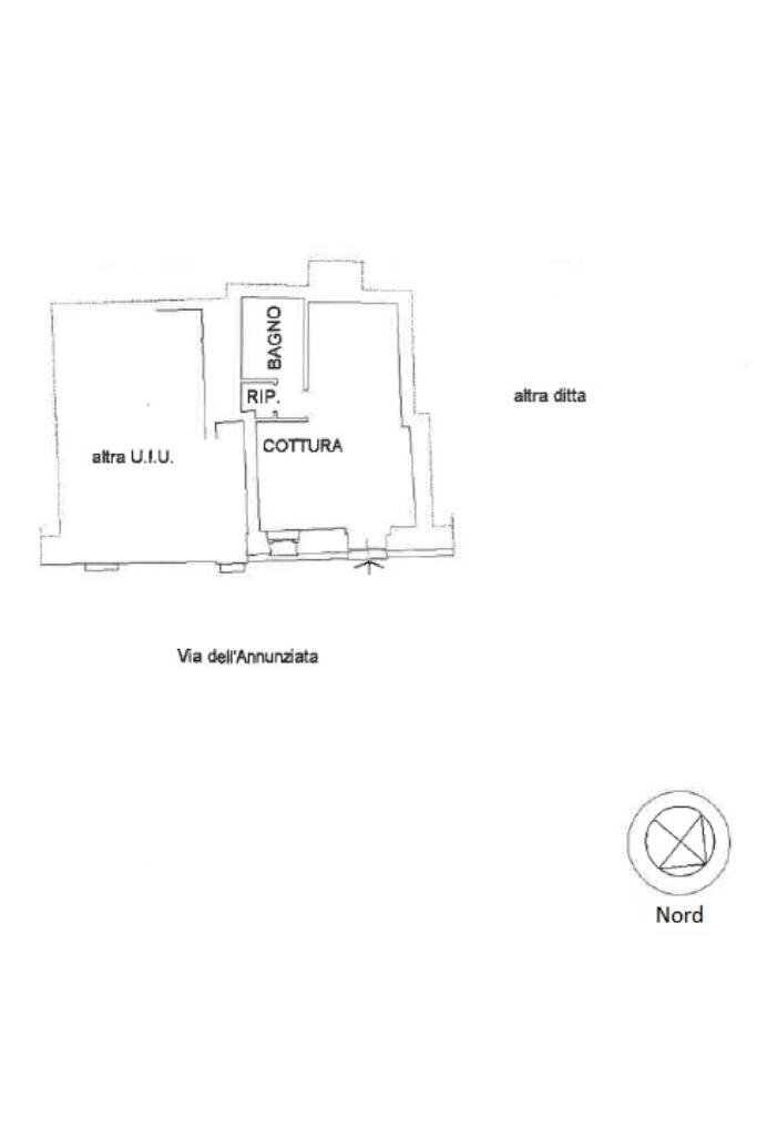 One-room apartment Via dell'annunziata, Saluzzo - floor plans 1