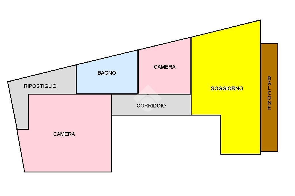 Four-room apartment Via Guglielmo Oberdan, Novi Ligure - floor plans 1