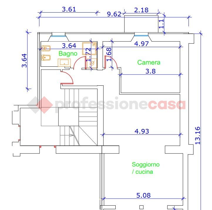 Trilocale via Glisente, Castelletto Sopra Ticino - planimetria 1