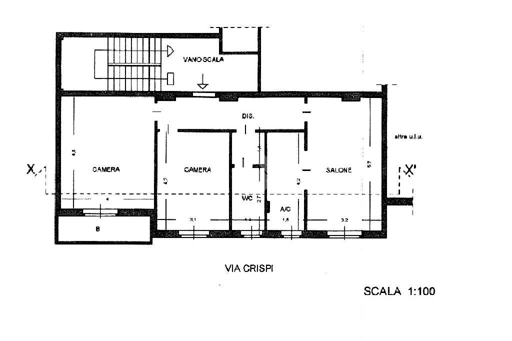 Trilocale Via Francesco Crispi, Acqui Terme - planimetria 1