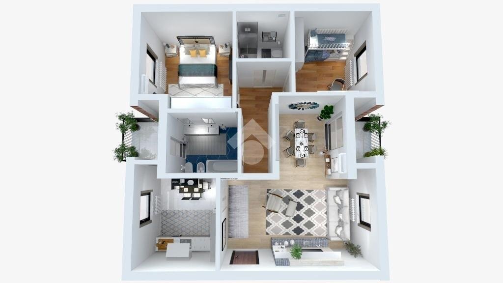 Quadrilocale Via Karl Marx, Peschiera Borromeo - planimetria 1