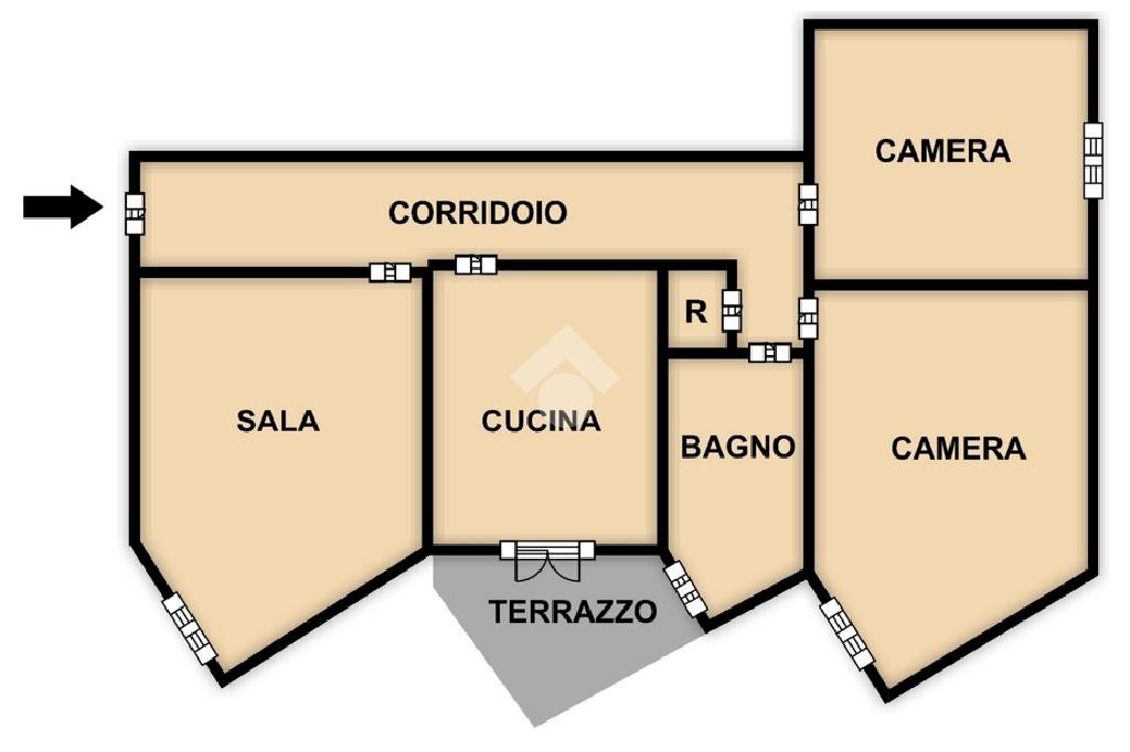 Quadrilocale Via Genova, Savona (zona Valloria) - planimetria 1