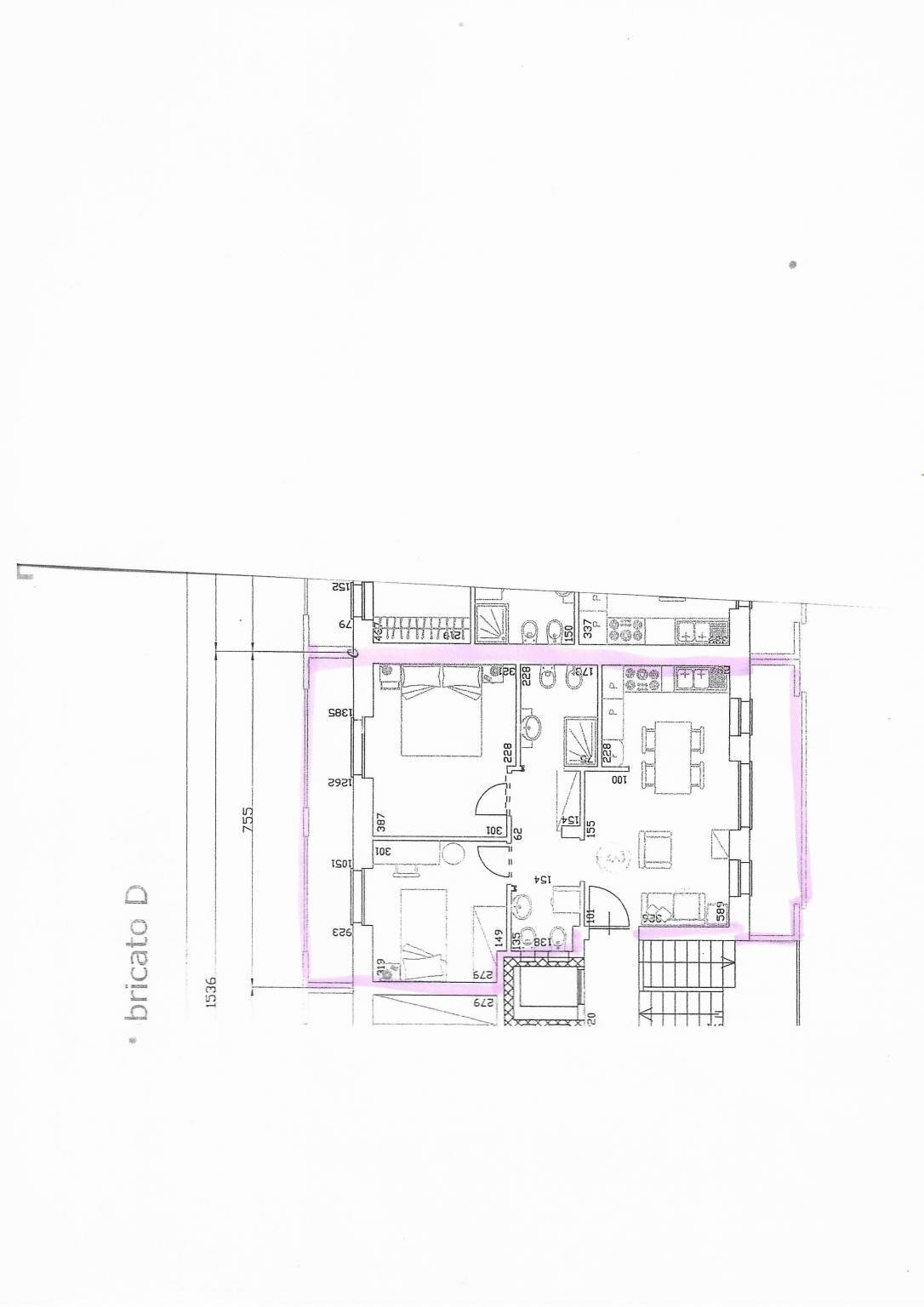 Trilocale Corso Europa, Alba - planimetria 1