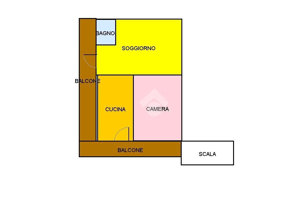 Bilocale Corso Garibaldi, Borgomanero - planimetria 1