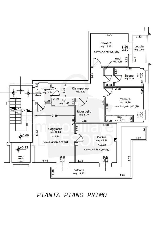 Appartamento via Cossure, Verucchio - planimetria 1
