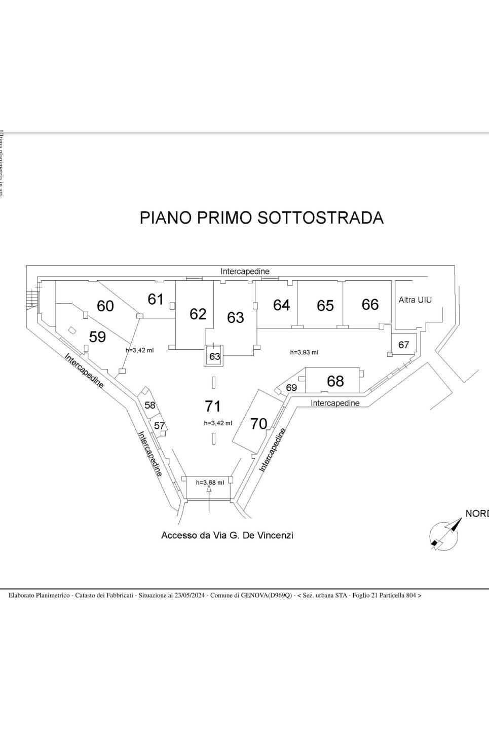 Box via Giulia De Vincenzi, 89, Genova - floor plans 1