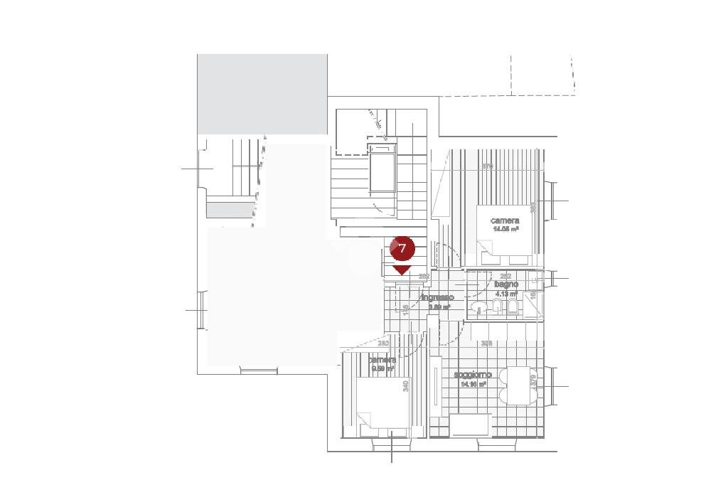 Three-room apartment Via Cavalieri di Malta, Noli - floor plans 1