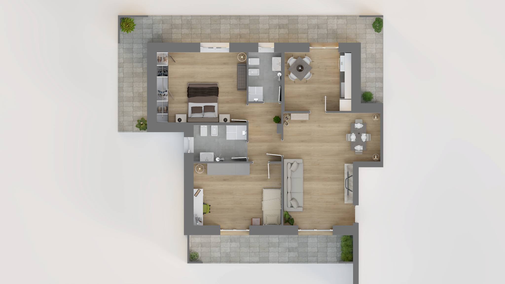 Four-room apartment via Torelle, 12, Alpignano - floor plans 1