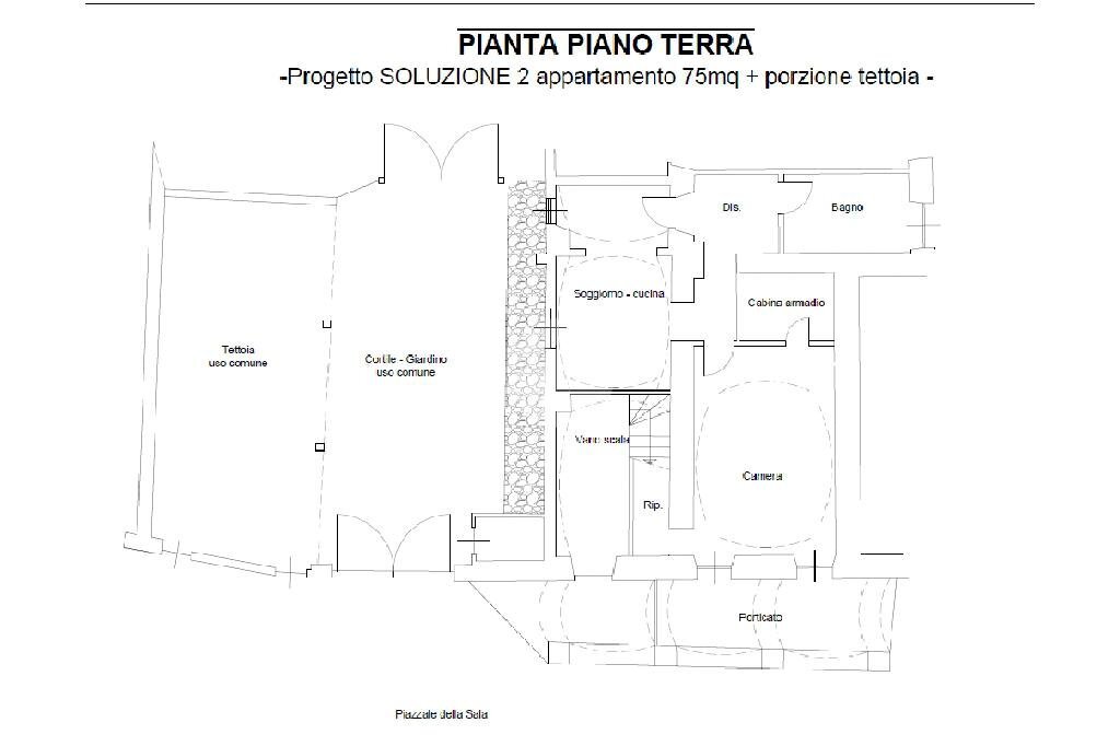 Trilocale Via S. Francesco D'Assisi, Giaveno - planimetria 1