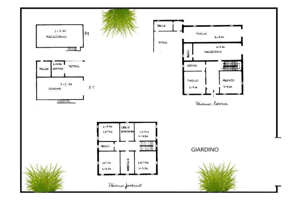 Independent house Via piratello, Lugo - floor plans 1