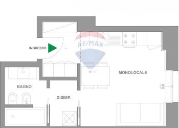 One-room apartment Bergamo - photo 14