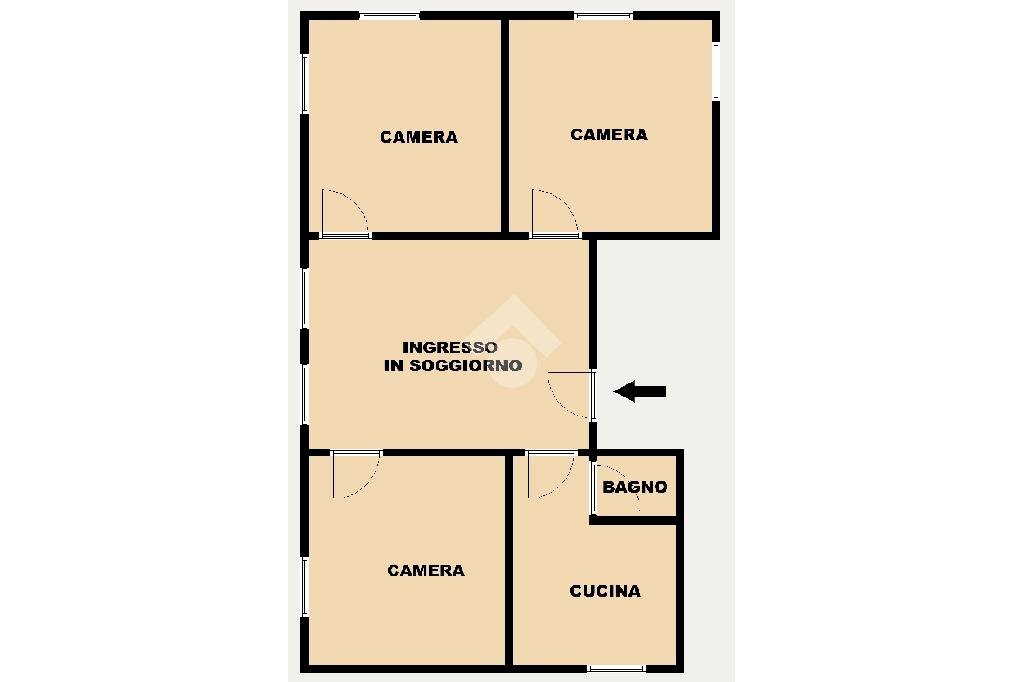 Apartment Via Fratelli Bronzetti, Genova (neighborhood Teglia) - floor plans 1