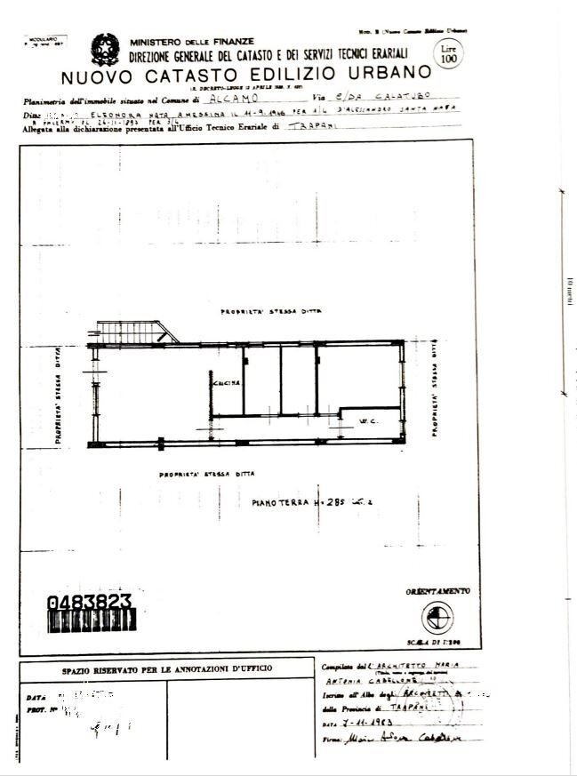 Quadrilocale viale di Calatubo, 111, Alcamo - planimetria 1