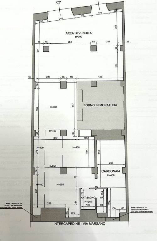 Planimetria - Shop via Donghi, Genova (neighborhood Marassi) - photo 1