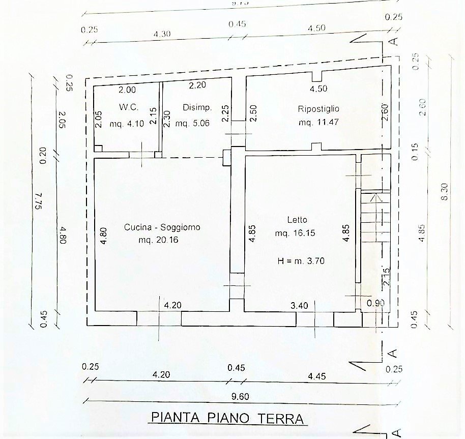 Independent house via Giovanni Bovio, Castellammare del Golfo - floor plans 1
