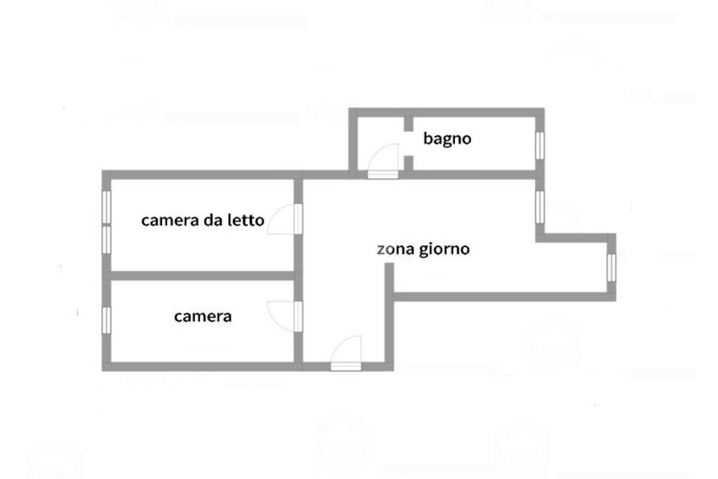 Trilocale Via Zappata, Carignano - planimetria 1