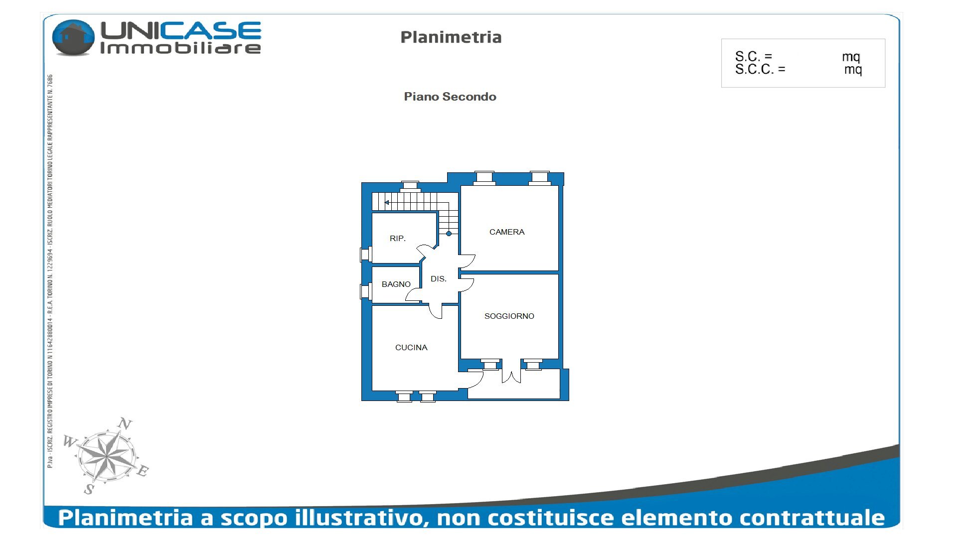 Three-room apartment via XXVIII Aprile, 7, Perosa Argentina - floor plans 1