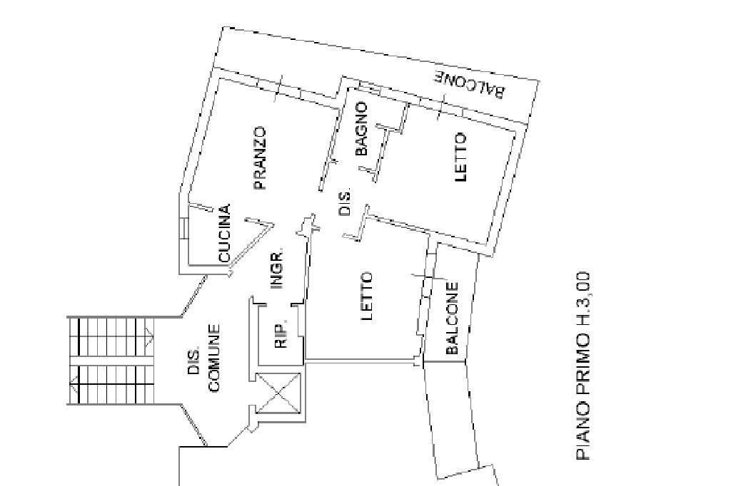 Trilocale Via Lucania, Cervia - planimetria 1
