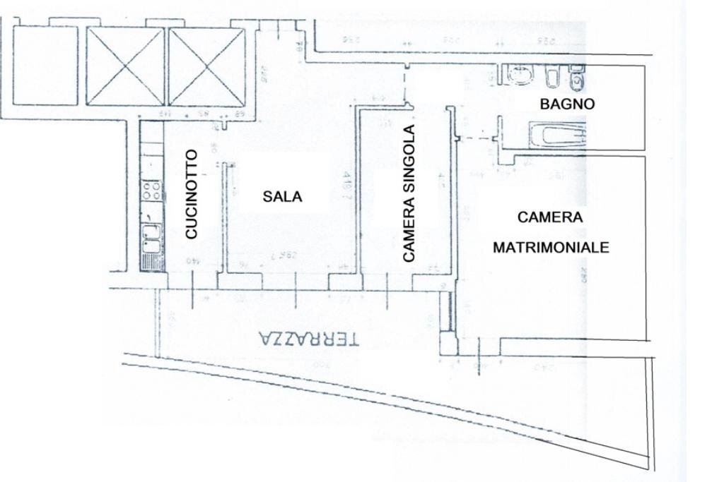 Trilocale Viale Angelo Masini, Bologna (zona Centro Storico) - planimetria 1