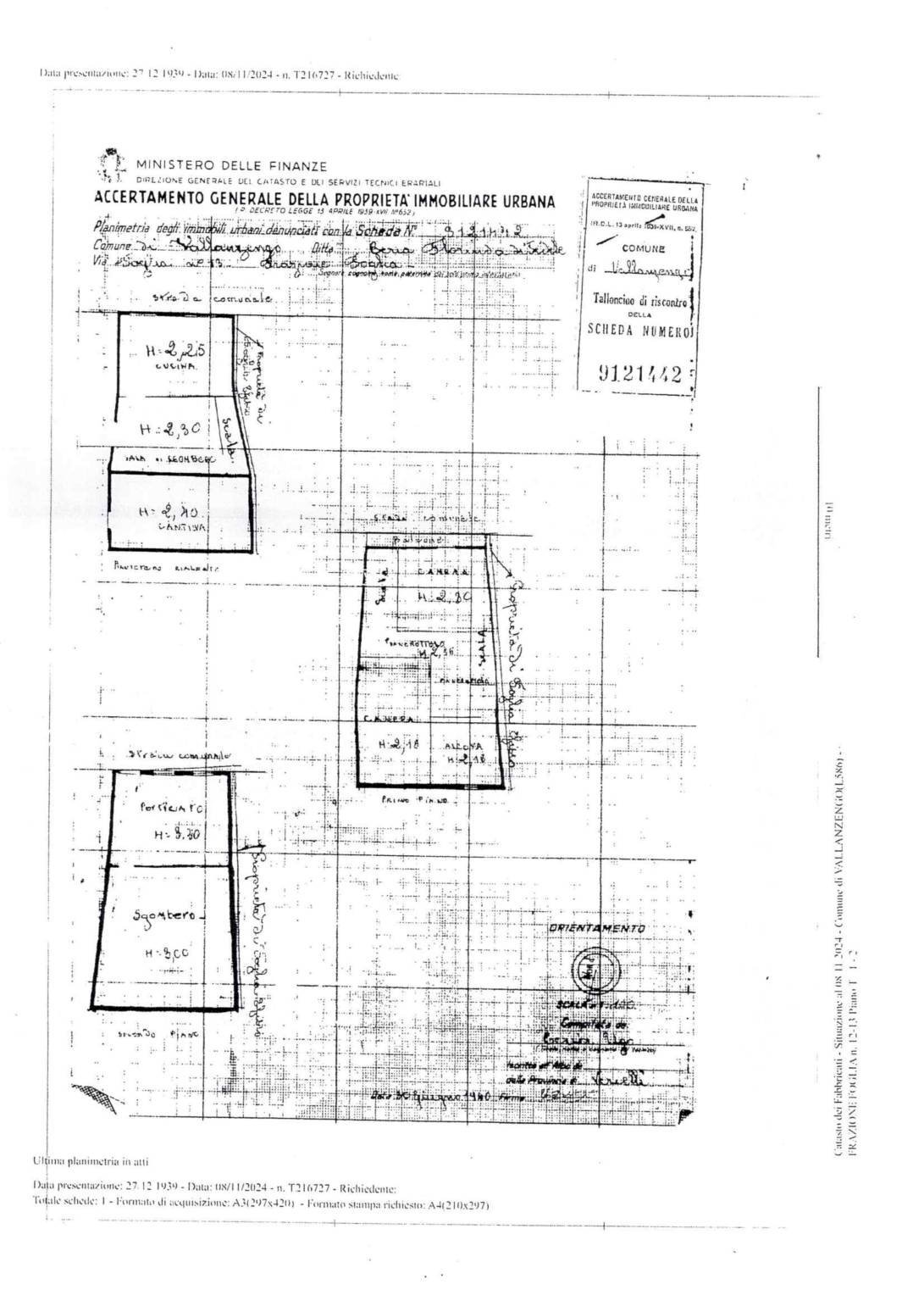 Villa Frazione Foglia, 5, Vallanzengo - planimetria 1