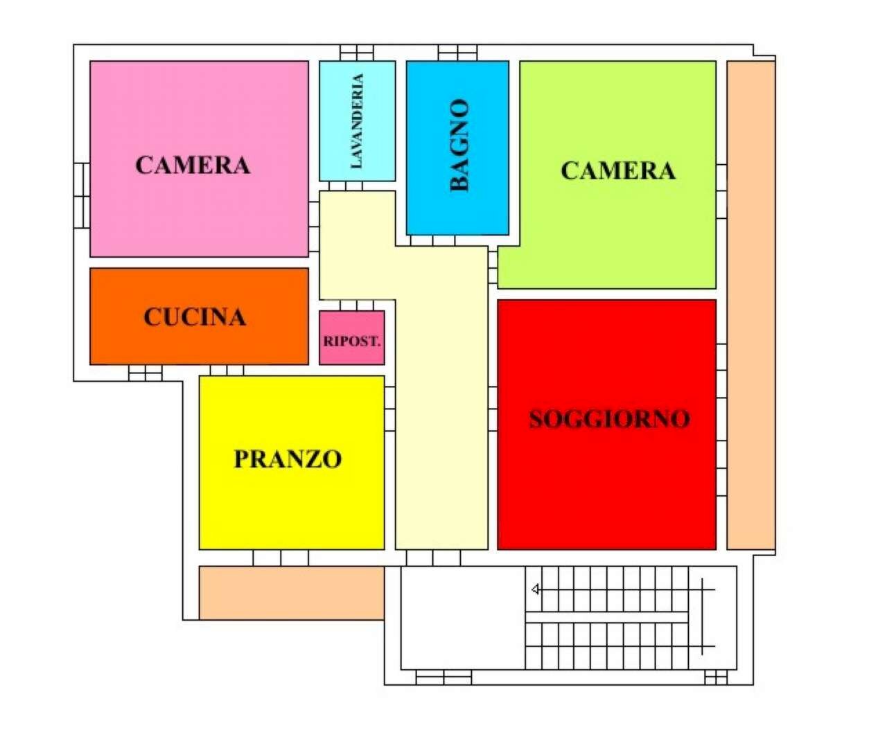 324 - Trilocale via Sant'Antonio, 31, Castelnuovo Bocca d'Adda - planimetria 1
