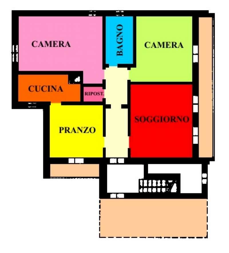 323 - Trilocale via Sant'Antonio, Castelnuovo Bocca d'Adda - planimetria 1