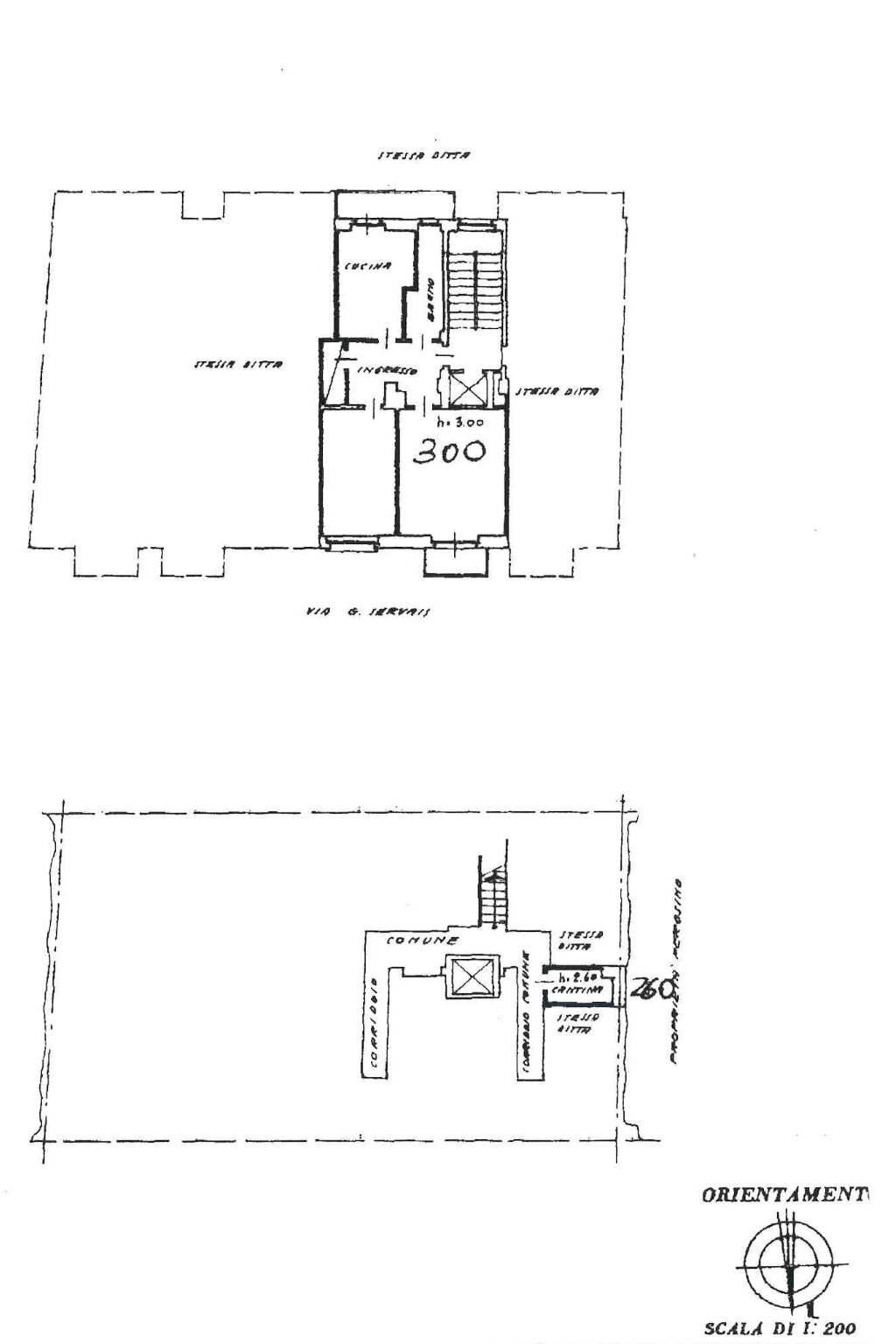 Three-room apartment via Giovanni Servais, 15, Torino - floor plans 1