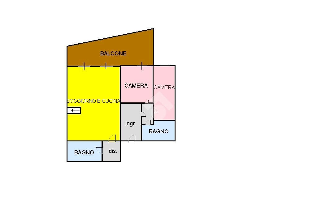 Trilocale Via Contrada Chiaramonti, Cesena - planimetria 1