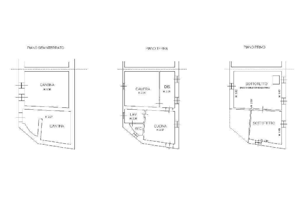 Rustico Str. di Cevola e Cavirano, Lesignano de' Bagni - planimetria 1