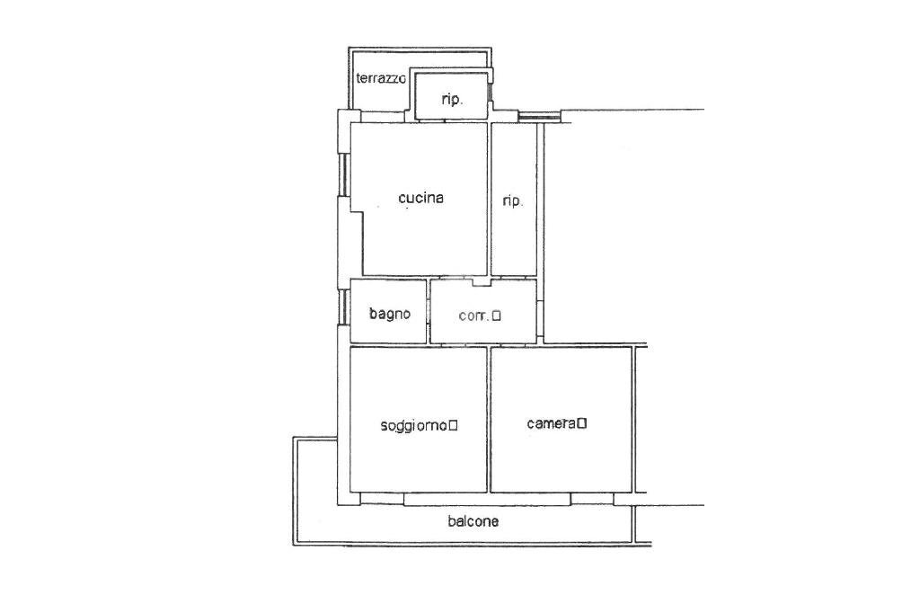 Trilocale Viale Marsala, Riccione - planimetria 1