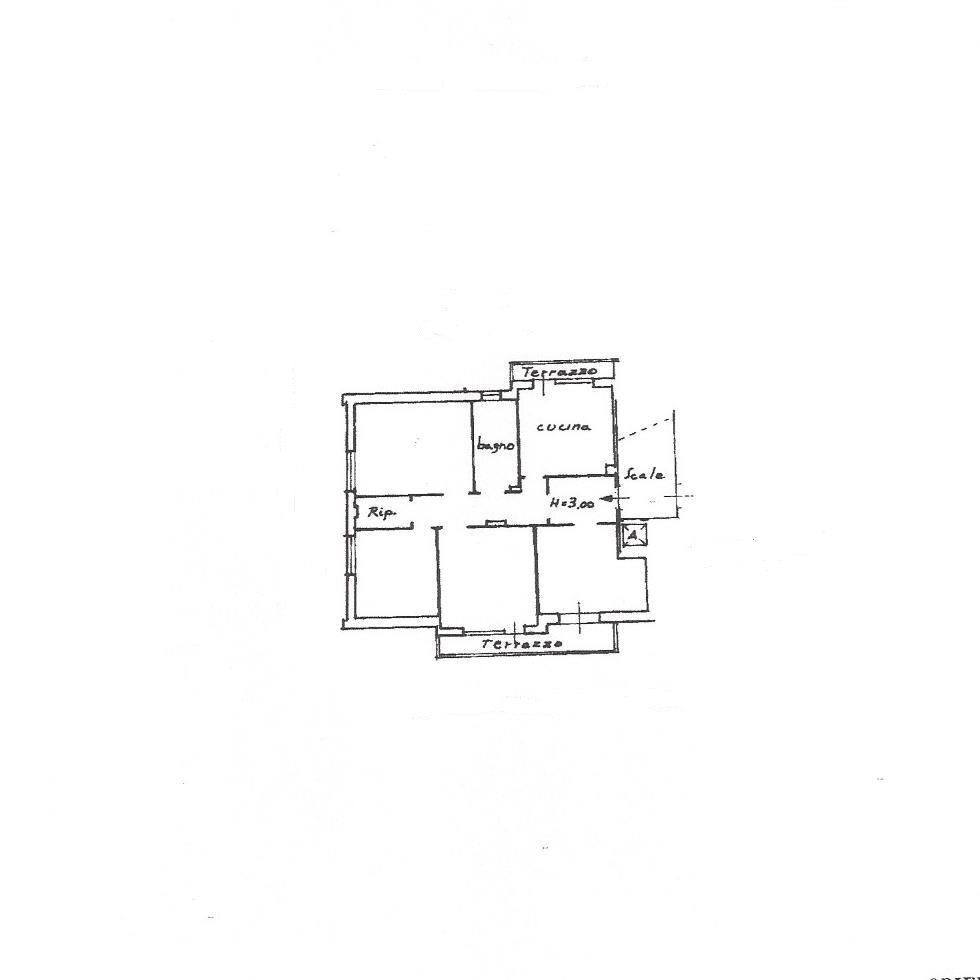 Four-room apartment via Palazzo della Fortezza, 2, Genova (neighborhood Sampierdarena) - floor plans 1