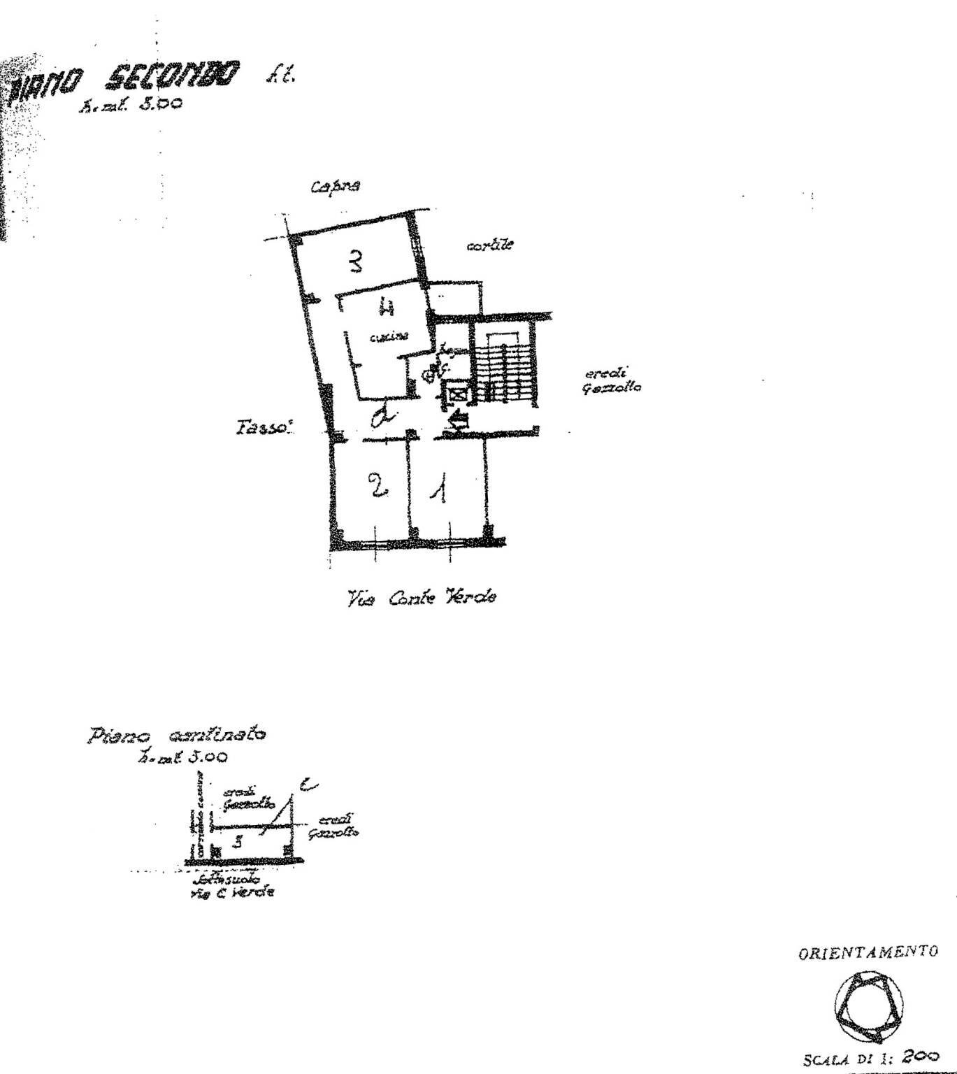 Quadrilocale via Conte Verde, 8, Torino (zona Centro) - planimetria 1
