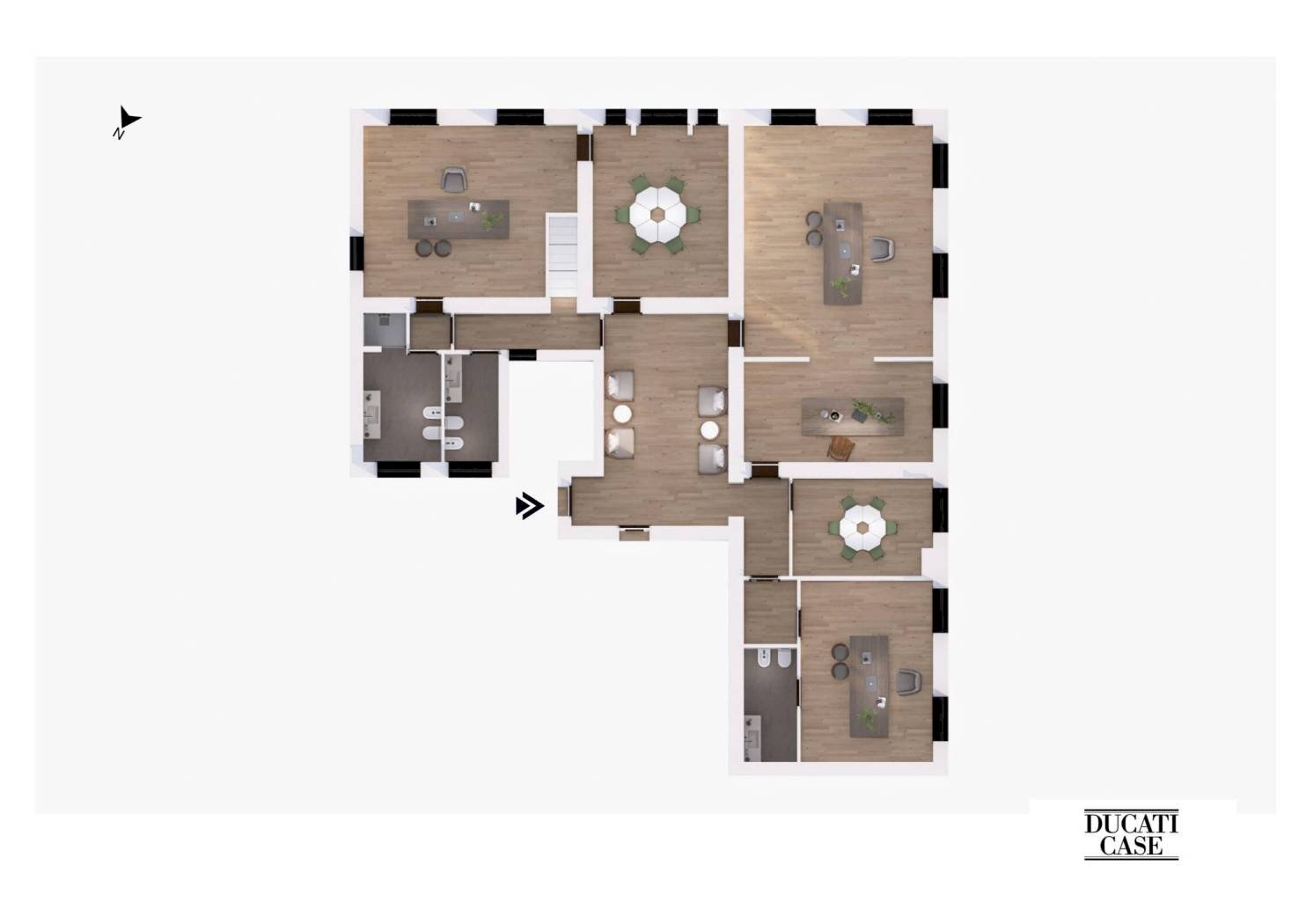 Office via Giuseppe Revere, Milano - floor plans 1