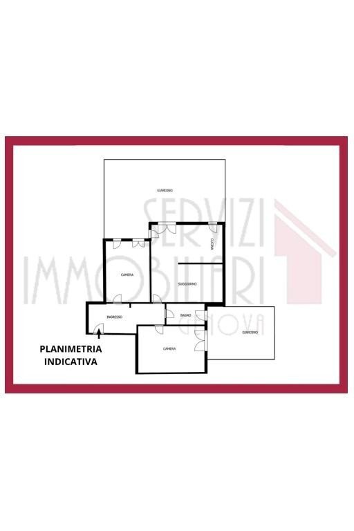 Trilocale via Rollino, Genova (zona Sestri Ponente) - planimetria 1